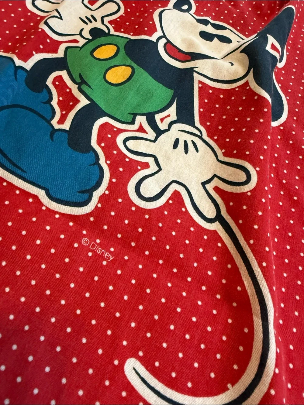 Vintage 90s Mickey Mouse Disney Curtains, Two Panels Decorative (80x63)
